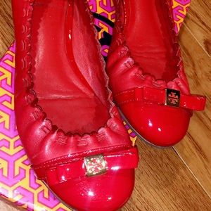 Tory Burch Red Flats